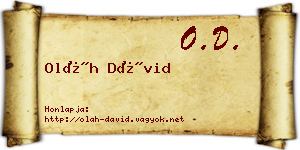 Oláh Dávid névjegykártya