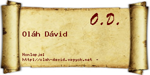 Oláh Dávid névjegykártya